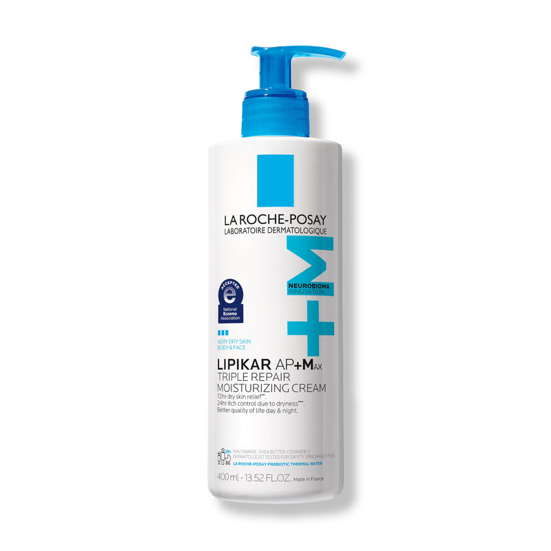 La Roche-Posay Lipikar AP+MAX Triple Repair Moisturizing Body Cream | Face & Body Lotion for Dry Skin with Shea Butter & Niacinamide | Gentle