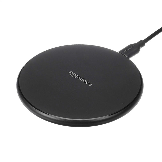 Amazon Basics 15W Qi Certified Wireless Phone Charger Pad, Fast Charging Pad for Iphone 16/15/14/13/12/11/X, Samsung and