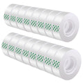 DHOOZ Clear Tape 16 Rolls - Transparent Gift Wrapping Tape Refills, Premium Adhesive for Gifts, Office Tapes Bulk, Desk & Home Supplies - Gift