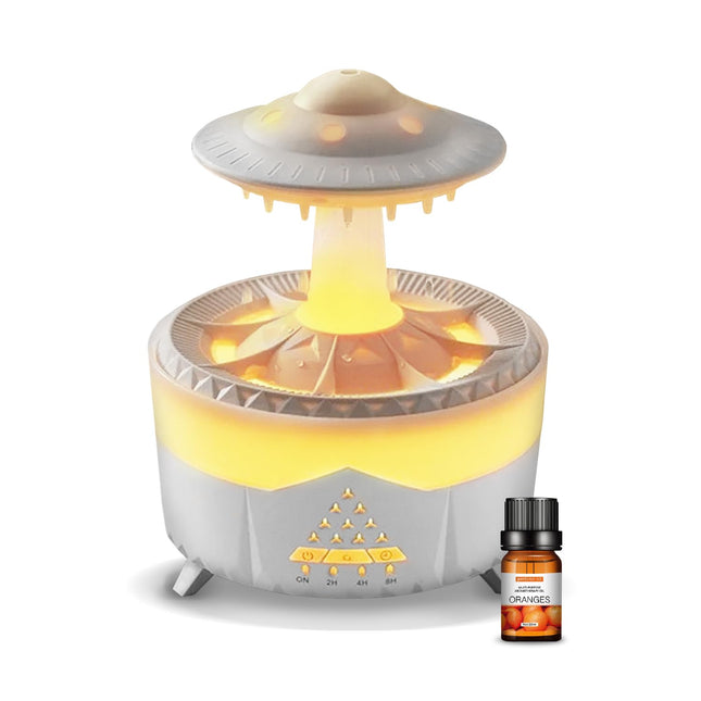 UFO Raindrop Humidifier Oil Diffuser - White - House Scent Essential Oil Desk Hu