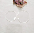 15PCS Round Acrylic Clear Keychain Blanks, Acrylic Round Circle with Hole 1/8 Inch Thick (Clear, 1") Clear 1"