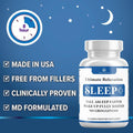 Relaxation Sleep Aid, Natural Non-Habit Forming, Sleep Supplement Developed to Support for Longer & Better Sleep, Chamomile, Magnesium, Melatonin,