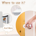 Silicone Door Stoppers for Wall, 6PCS Self-Adhesive Door Bumpers for Walls, Door Pads to Prevent Slamming - Clear & Round