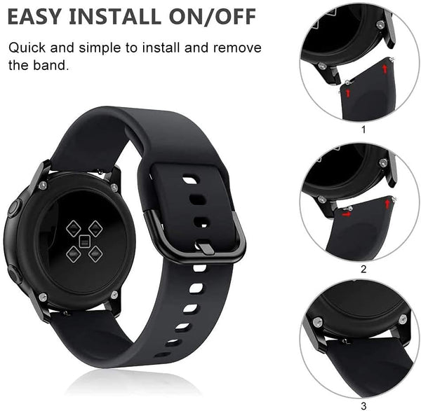 ViCRiOR Bands Compatible with ID205L Smart Watch, 19mm Quick Release Soft Silicone Fadeless Pattern Printed Floral Replacement Band for ID205L,