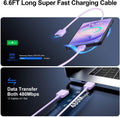 Super Fast Charger Type C, 25W USB C Wall Charger Fast Charging 6.6FT Cable Lavender 6.6FT