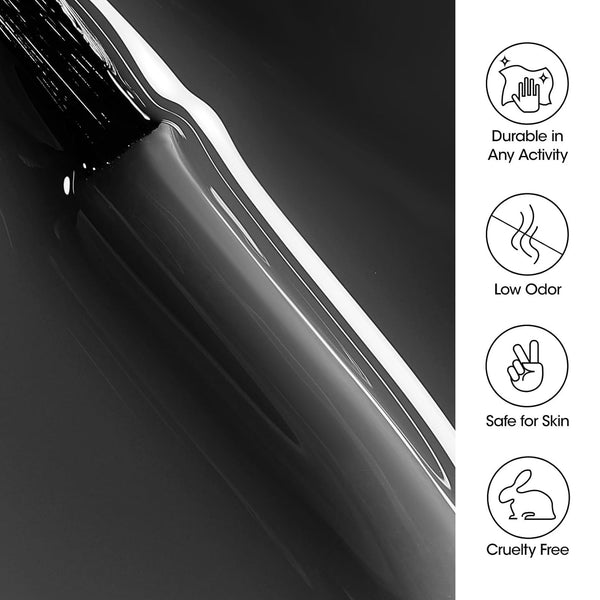 GELLEN Black Gel Nail Polish 18ML 1Pc Sheer Classic Black Gel Polish Soak off UV Light Translucent Nail Polish Salon DIY Nail Art Manicure at Home