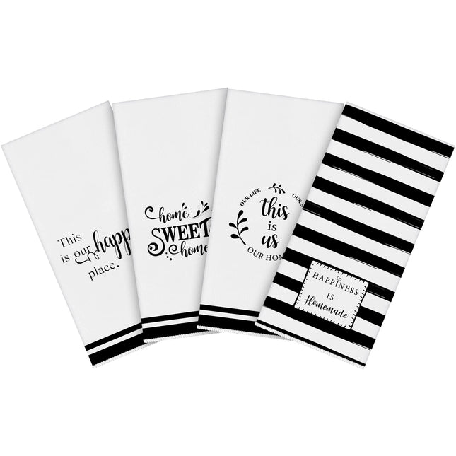 Honoson 4 Count Kitchen Dish Towels Spring Farmhouse Hand Tea Towels Absorbent Q