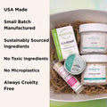 Sumbody USA Made Mini Self Care Gift Set - (6pcs) Men, Women, Teens, All Natural Aromatherapy Body Care Set Skin Care Box, Spa Baskets,