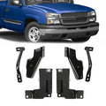 HECASA 6 PCS Front Bumper Bracket Set Compatible With 2003-2006 Chevy Silverado 2002-2006 Chevy Avalanche Replace For 15059687 GM1066175 15059688