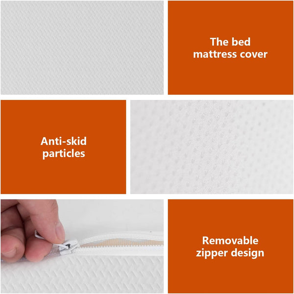 PayLessHere | 5 Inch Full Mattress | Medium Firm Base Foam Mattress | Removable Washable Zipper Cover | Breathable & Comfortable | White | Bed in