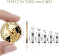DIYMAG 60Pcs Refrigerator Magnets, 5 Different Sizes Fridge Disc Magnets with Stainless Steel Coating for Hobbies, DIY, Kitchen 5sizes-60Pcs