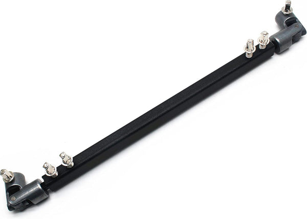 Double Kick Drum Pedal Drive Shaft Steel Bass Drum Pedal Linkage Connector Arm for Drum Kit Percussion Instrument Parts (Black)