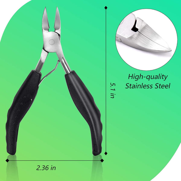Feiccier Heavy Duty Ingrown Toenail Clippers, Professional Toenails Trimmer, Podiatrist Toe Nail Clippers for Thick Nail & Ingrown Toenails, Sharp