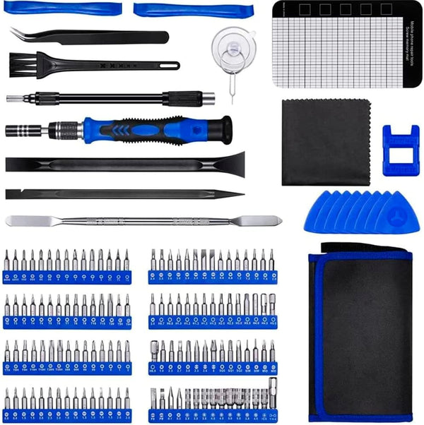 Screwdriver Sets 142-Piece Electronics Precision Screwdriver with 120 Bits Magnetic Repair Tool Kit Compatible For iPhone, MacBook, Computer,