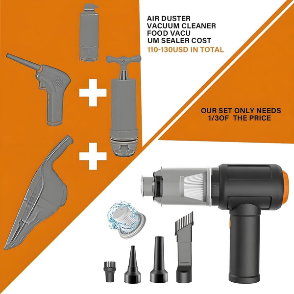 Air Duster - Computer Vacuum Cleaner - for Keyboard Cleaning- Cordless Canned Air- Powerful - Energy-Efficient(Air-01)