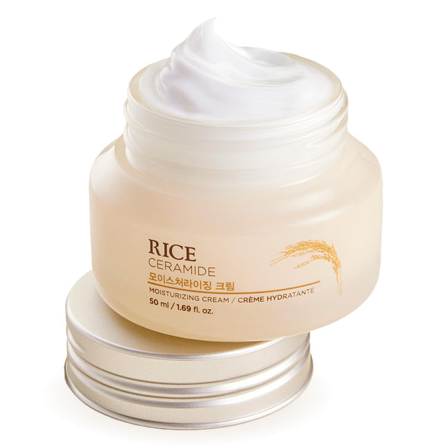 The Face Shop Rice Ceramide Moisturizing Cream - Rice Extract + Rice Bran Oil - 