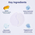 Tintark Diamond Gaze Hydrogel Under Eye Patches, 28 Pairs | Individually wrapped retinol niacinamide eye masks with polyglutamic acid for fine