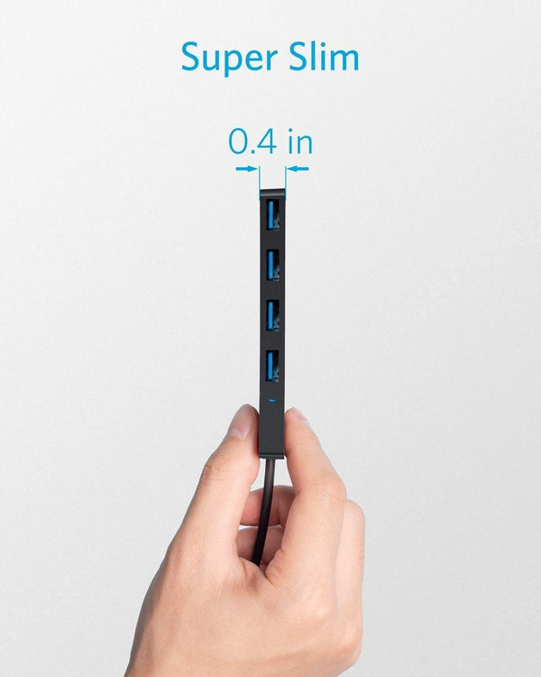 Anker USB Hub 4 Ports, Multiple USB 3.0 Hub, USB Splitter for Laptop, Extender for A Port Laptop, PC, Desktop and More [Charging Not