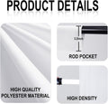 GFCC 8FTX10FT White Backdrop Background for Photography Photo Booth Backdrop for Photoshoot Background Screen Video Recording Parties Curtain