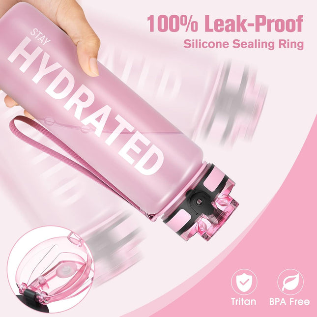 Sahara Sailor Water Bottle 32Oz, Durable and Leakproof Water Bottles Motivationa