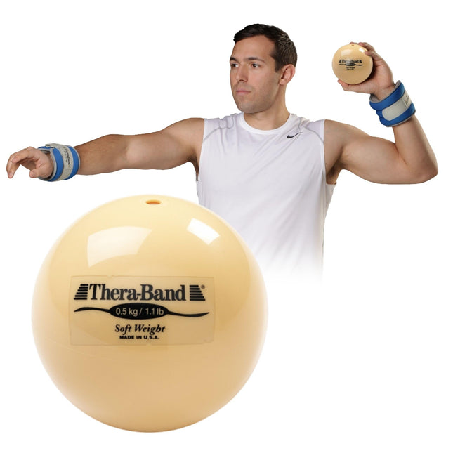 THERABAND Soft Weight, 4.5" Diameter, Weighted Balls for Baseball, Weighted Ball