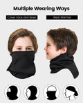 Aegend Balaclava Face Mask for Kids Age 5-12, Windproof Ski Face Neck Warmer for Cold Weather Winter Outdoor Sports