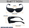 24 Pack of Tinted Safety Glasses (Protective Safety Sunglasses) Ploycarbonate Dark Smoke Lenses for UV Protection, Scratch & Impact Resistant,