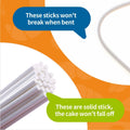 300Pcs 6 Inch(4MM DIA) Cake Pops Sticks,Lollipop Sticks, Cake pop Bags and Wrappers Chocolates and Cookies Set Including 100 Parcel Bags, 100