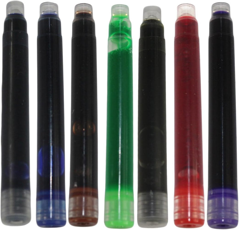 Gullor 35 PCS International Size Pen Ink Cartridge to Fit Jinhao Fountain Pens, 7 Colors, 7 Packs 5 Count (Pack of 7)