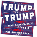 3 Pack Trump Sticker, 8"x4" Big Trump Letters Car Decal, President Donald Trump Take America Back Bumper Sticker Fadeproof Vinyl for Car, Truck,