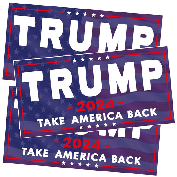 3 Pack Trump Sticker, 8"x4" Big Trump Letters Car Decal, President Donald Trump Take America Back Bumper Sticker Fadeproof Vinyl for Car, Truck,