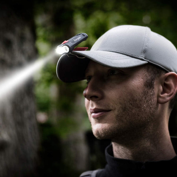 ENERGIZER LED Clip Light S200, IPX4 Water Resistant Cap Visor Clip on Light with Pivoting Head, Bright Durable Light for Work, Outdoors, Emergency
