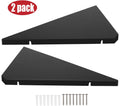 evron Corner Mounting Shelf Set of 2 – Easy to Install Floating Wall Shelves with Wood Grain Finish, Durable and Waterproof ABS Plastic for