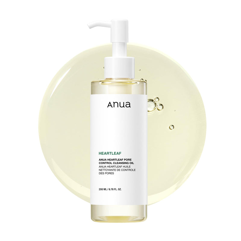 Anua Heartleaf Pore Control Cleansing Oil, Pore Cleanser, Sebum Care, Gentle Melting Oil Cleanser for Face, Safe For All Skin Type, Daily