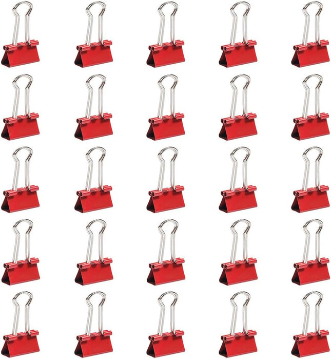 JAM PAPER Colorful Binder Clips - Small - 3/4 Inch (19 Mm) - Red Binderclips - 2