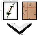 NAOKBOEE 12x14 Picture Frame in Black, Photo Frames with Plexiglass, Horizontal and Vertical Formats for Wall Mounting 12"x14"