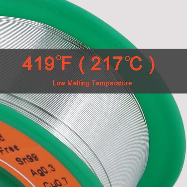 Ultra-Thin Solder Wire 0.01In 0.3Mm Rosin Core Flux 2.5, Lead Free Solder Wire Sn99 Ag0.3 Cu0.7 Flow 50G Electronics Soldering Electric Solder