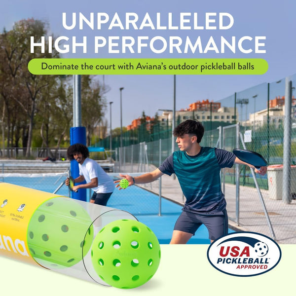 Outdoor Pickleball Balls USAPA Approved for Tournament Play 6 12 48 Packs Durable 40-Hole Design Ideal for All Skill Levels Pickleball Accessories