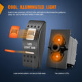 Nilight UTV LED Light Bar Rocker Switch on off 5 PIN SPST Lights Switches W/Orange Backlit 12V 24V Toggle Compatible for Polaris RZR Can-Am Atvs