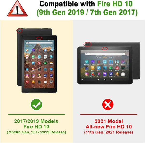Fintie Folio Case for Amazon Fire HD 10 Tablet (Compatible with 7Th and 9Th Generations, 2017 and 2019 Releases) - Premium PU Leather Slim Fit