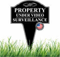 Property under Video Surveillance Sign, Metal 24 Hour Surveillance Sign, Video Monitor Sign for Outdoors, Protected by Video Surveillance Outdoor