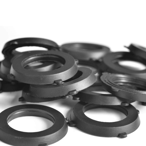 SmoTecQ 30 Pack Garden Hose Washers with Self-Locking Tabs - Heavy Duty Rubber Seals for 3/4" Hose Fittings, Stay-in-Place Design Prevents Falling
