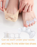 2Pairs Toe Separators Toe Spacers for Women Men to Correct Bunion, Relieve Feet Pain, Foot Alignment, Toe Straighteners for Hammertoes, Plantar