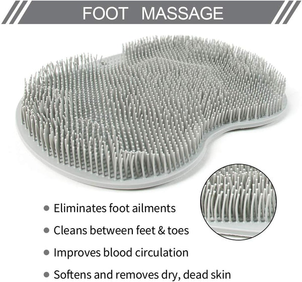 Vlike Shower Foot Scrubber Massager Mat Cleaner Improve Circulation Reduce Feet Pain Exfoliation, Feet Acupressure Mat with Non Slip Suction Cups,
