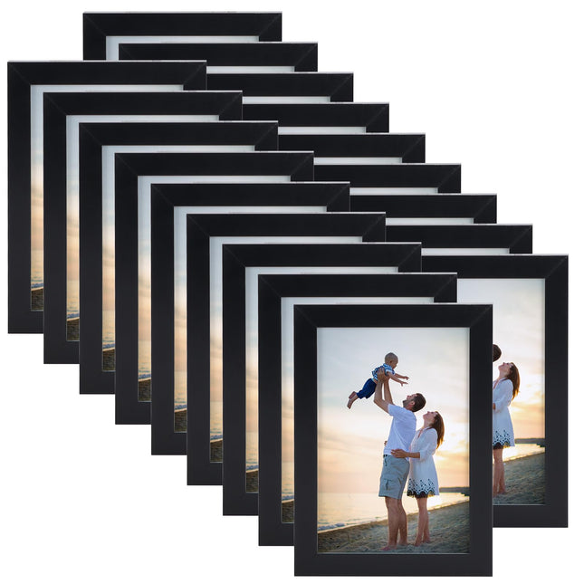 Hoikwo 18 Packs 3.5X5 Small Black Multi Picture Frames Set for Family Photos, Artwork, Light Weight Bulk 3.5 by 5 Frames