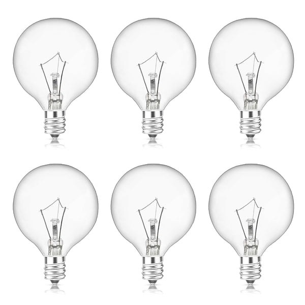 MEQIQTEK Scentsy Light Bulbs for Warmer - 25 Watt Bulb for Large Size Wax Melt Warmers, Replacement Bulb for Wax Warmer Burner Candle Warmer - G16