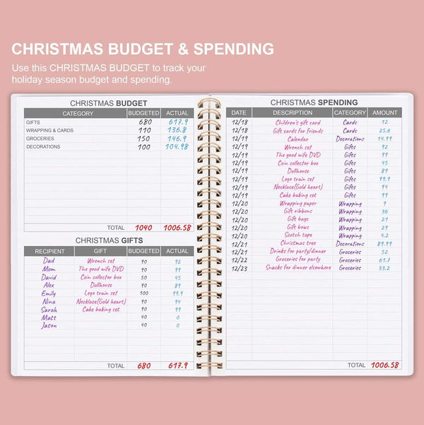 Budget Planner - Monthly Finance Organizer with Expense Tracker Notebook to Manage Your Money Effectively, Undated Finance Planner/Account Book,