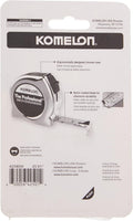 Komelon 425IEHV High-Visibility Professional Tape Measure Bother Inch and Engineer Scale Printed 25-Feet by 1-Inch, Chrome 7.6 m Tape Measure