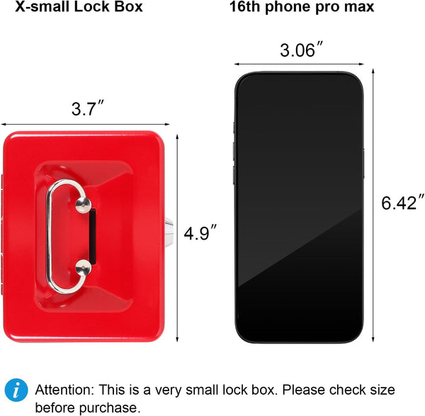 Small Cash Box with Lock and Slot - Jssmst Metal Coin Bank Piggy Bank for Adults and Kids, Red(SMCB0303N) Red XS(4.92")-slot