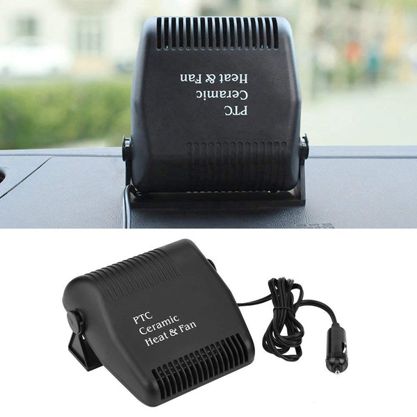Car Heater Defroster,12V Cooling Fan Heater 2 in 1 Portable Fast Heating Low Noise Car Ceramic Heating Windshield Defroster Demister